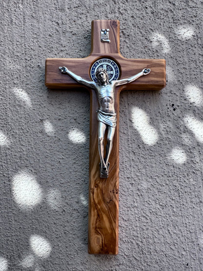 Saint Benedict Crucifix Olive Wood Brown