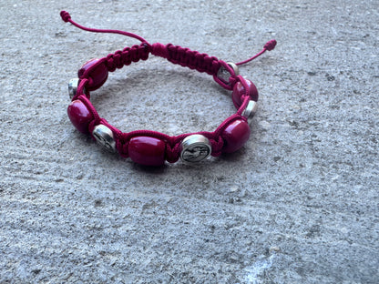 Bracciale Divina Misericordia Rosso