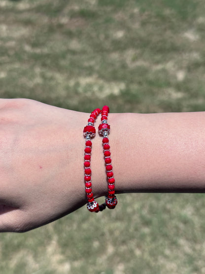 Bracciale Rosario medaglia miracolosa Rosso