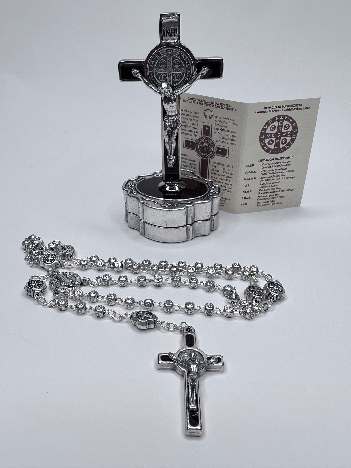 Saint Benedict metal rosary/crucifix