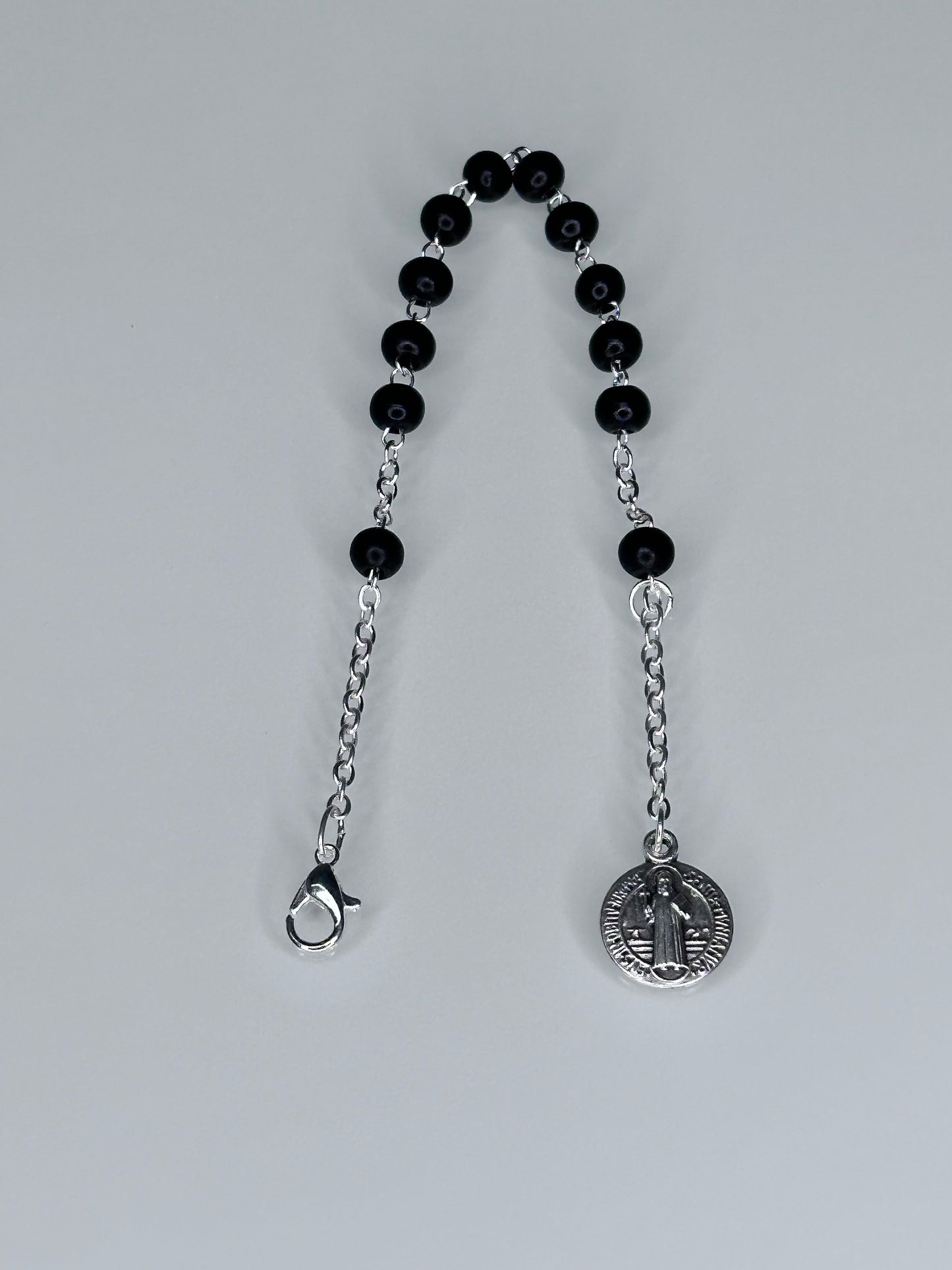 Saint Benedict Bracelet Black wood beads