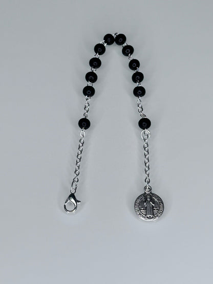 Saint Benedict Bracelet Black wood beads