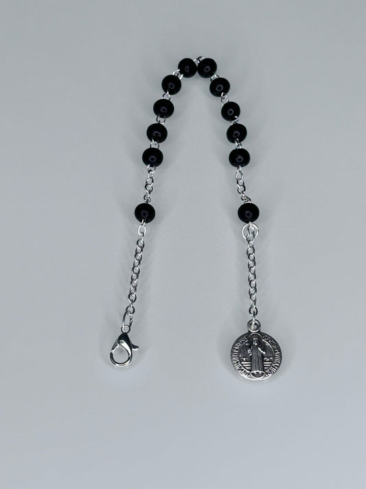 Pulsera San Benito Cuentas de madera negra