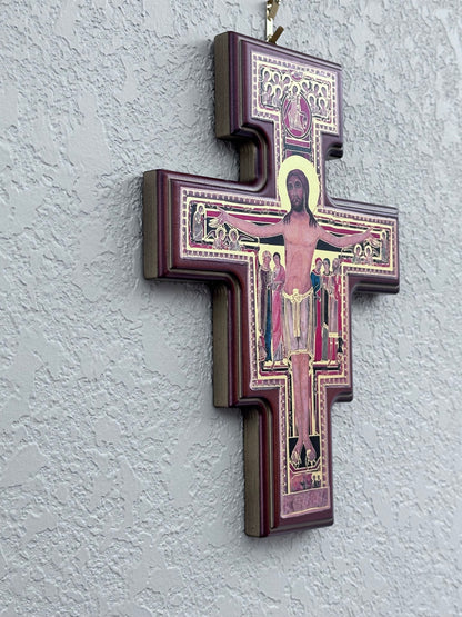 Cruz de San Damián madera 10x7,4 pulgadas