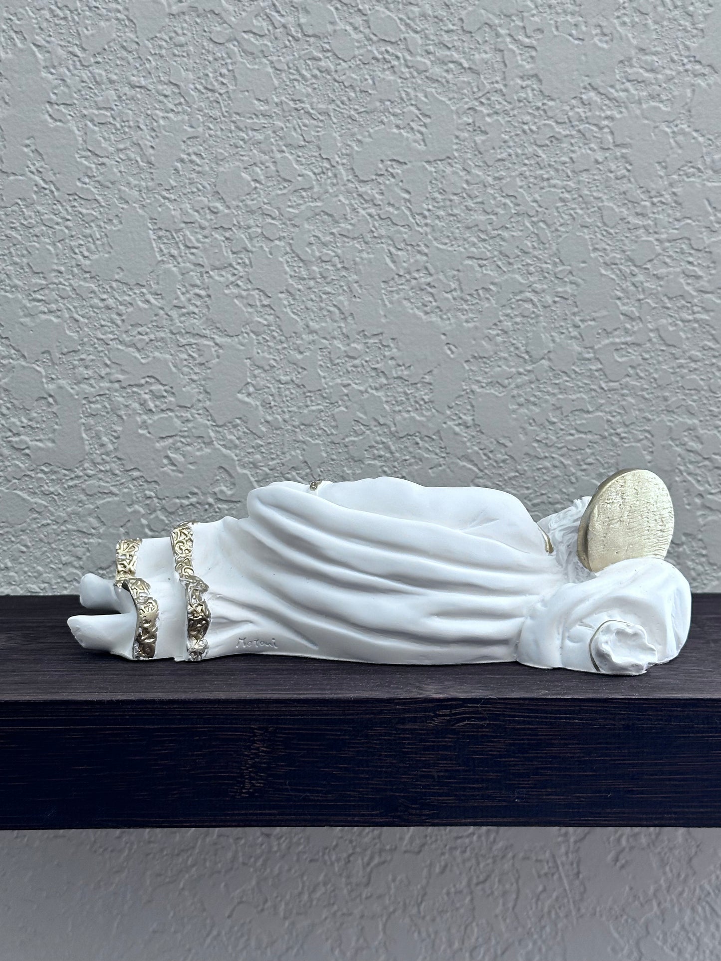 Estatua durmiente de San José de resina blanca de 8,2 pulgadas