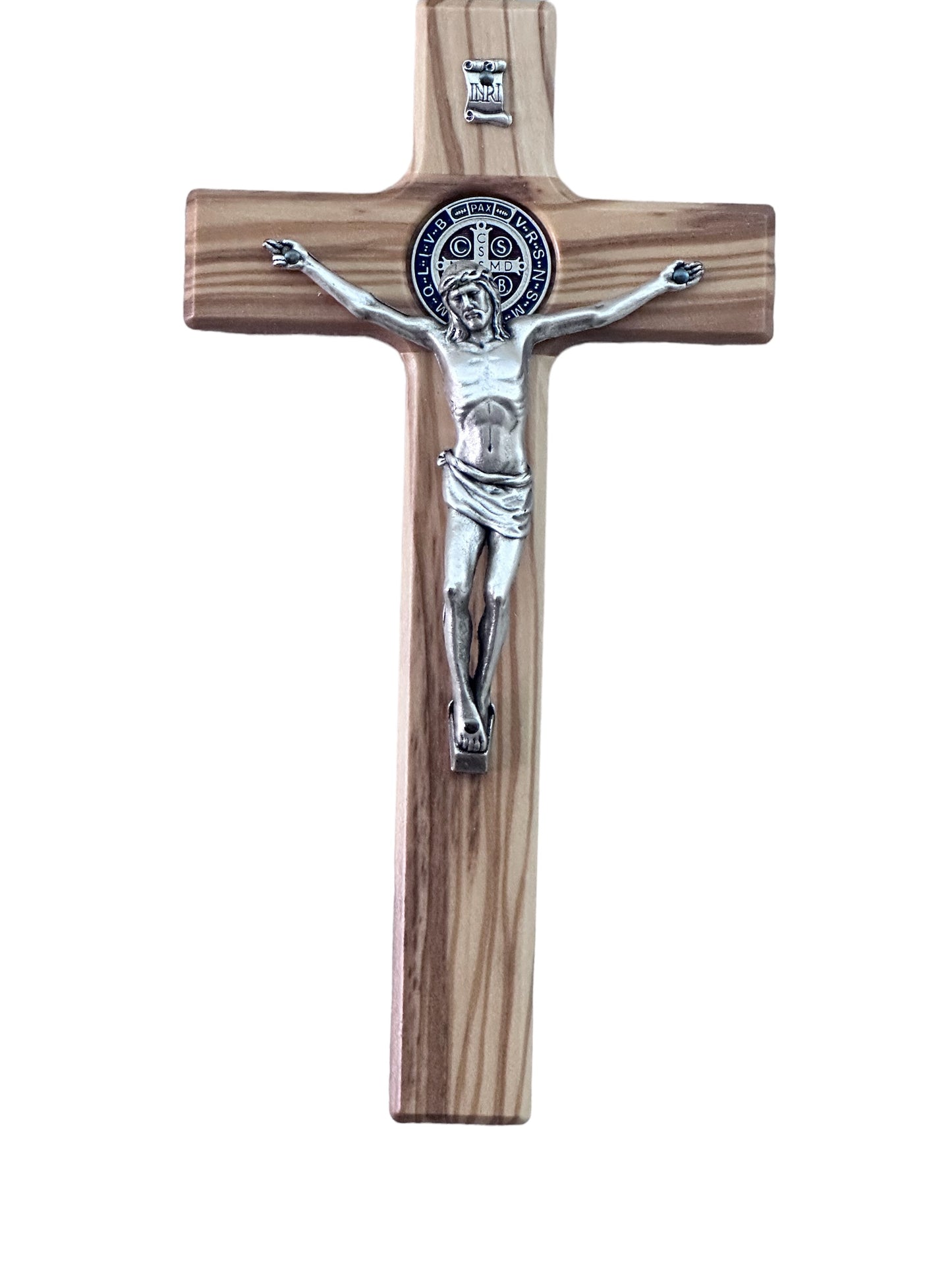 Saint Benedict Crucifix Olive Wood