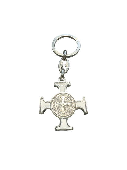 Portachiavi San Benedetto Argento/Bianco