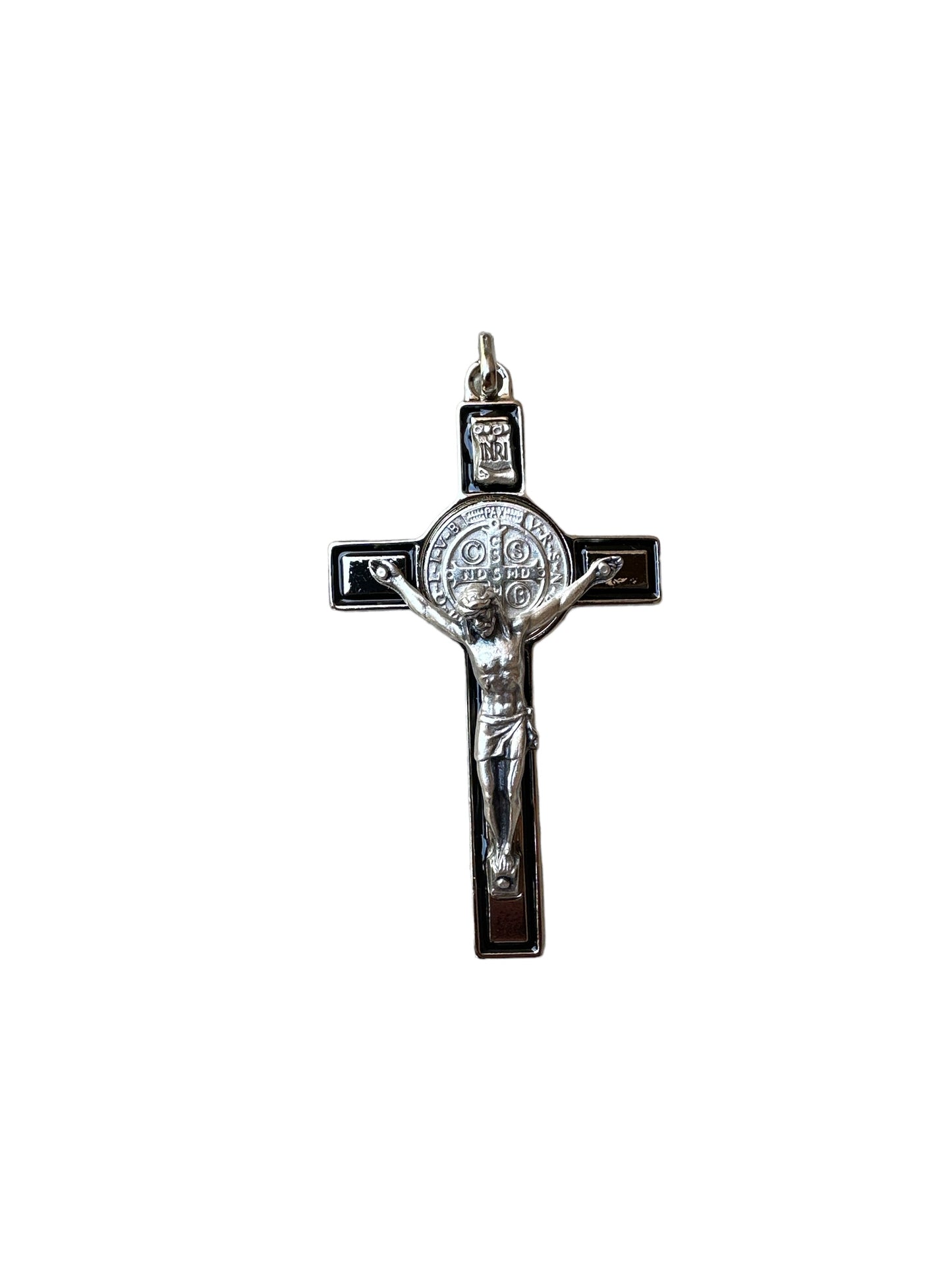 Saint Benedict Crucifix Silver/Black Color