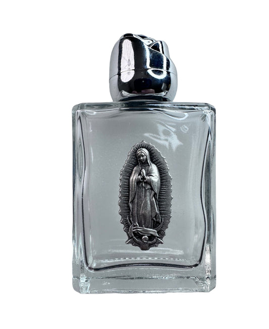 La bottiglia dell'acqua santa Virgen de Guadalupe