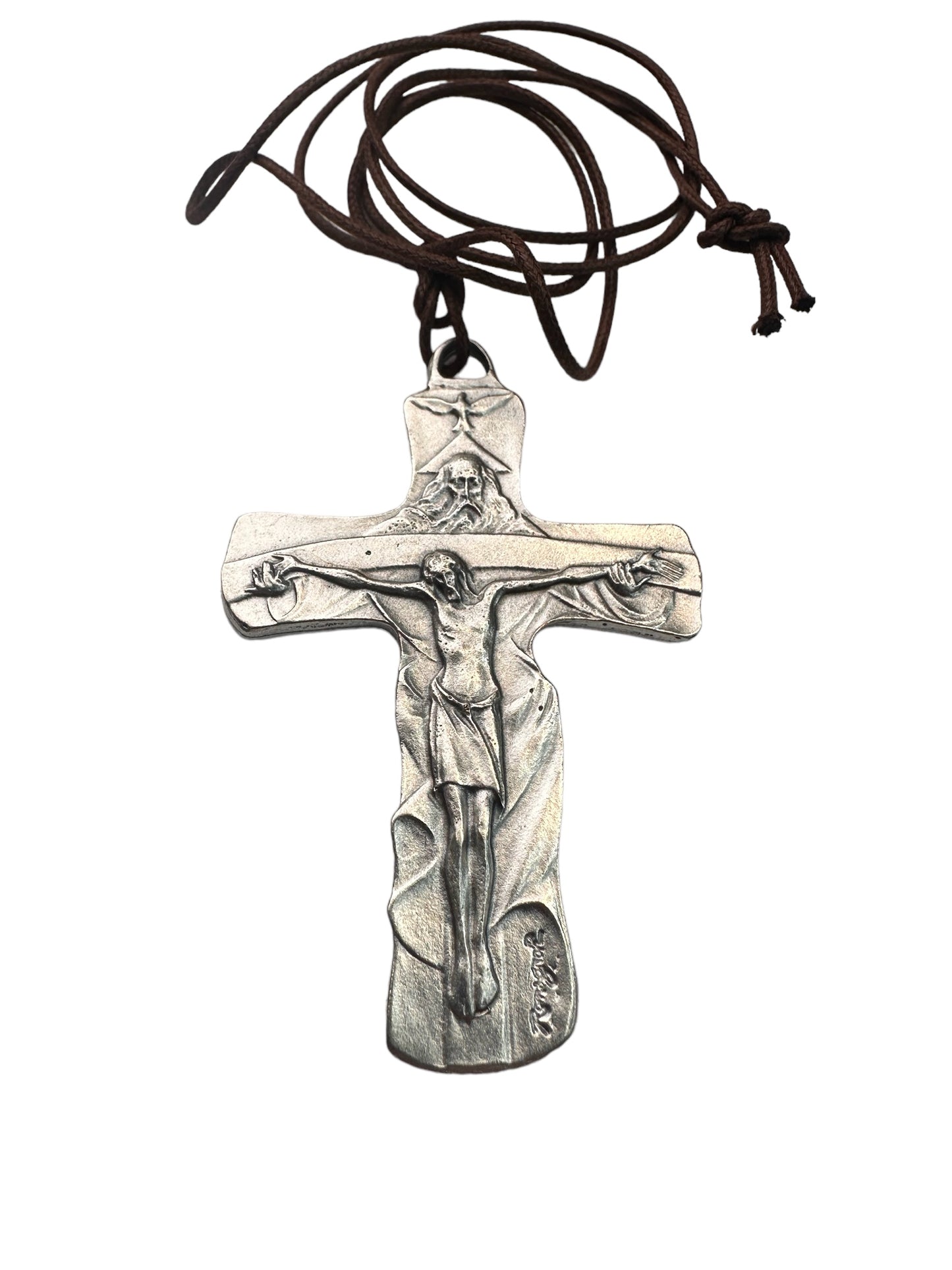 Cruz de metal de la Santísima Trinidad 3x2 pulgadas