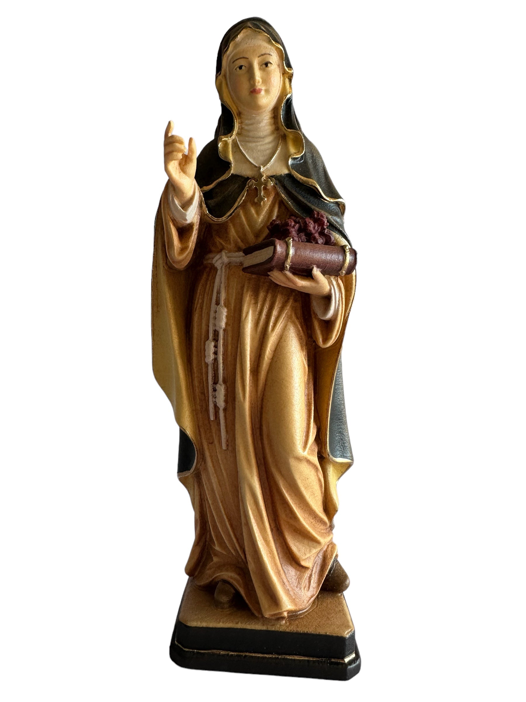 St. Rosa of Lima Alpine Maple Wood Statue PEMA Hand Painted 8 Inch ...