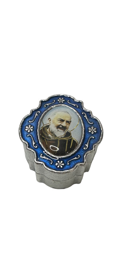 Pulsera San Padre Pío/Medalla Milagrosa de metal mm.8 con portadécadas