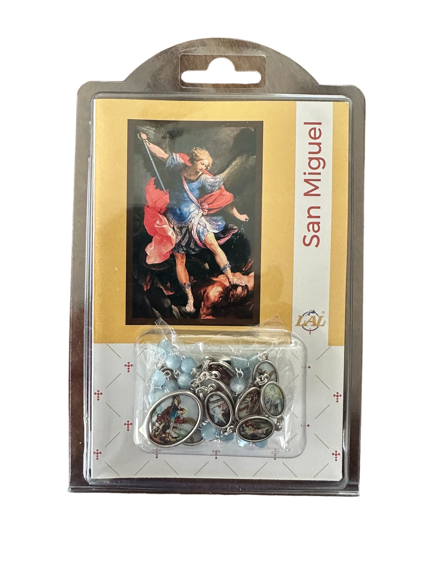 Rosary of Saint Michael the Archangel with Imitation Mother of Pearl Beads