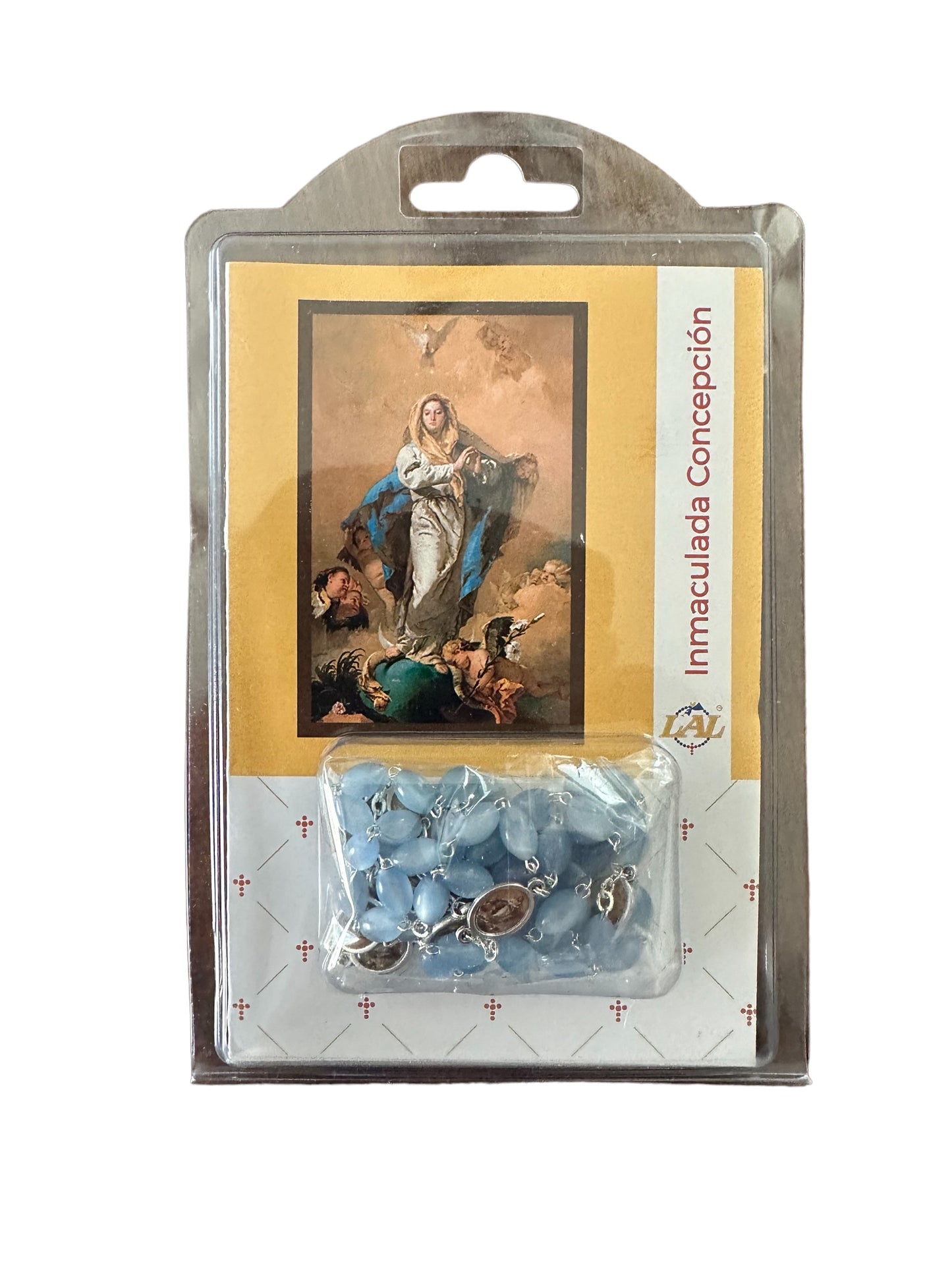 Immaculate Conception Rosary with Imitation Mother of Pearl Beads