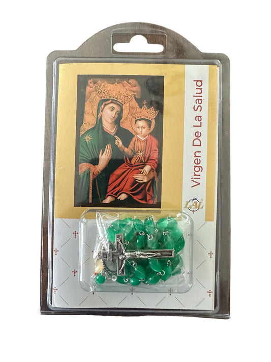 Rosario Nuestra Señora de la Salud con Cuentas Imitación Nácar