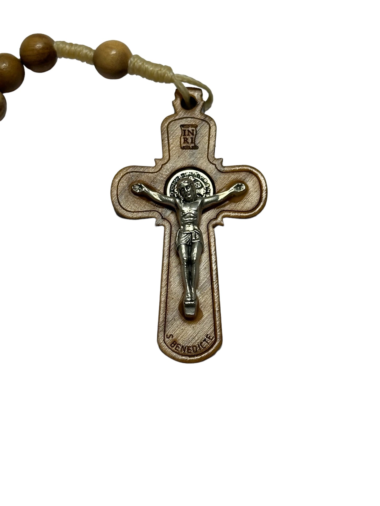 COLLANA ROSARIO IN LEGNO D'ULIVO SAN BENEDETTO