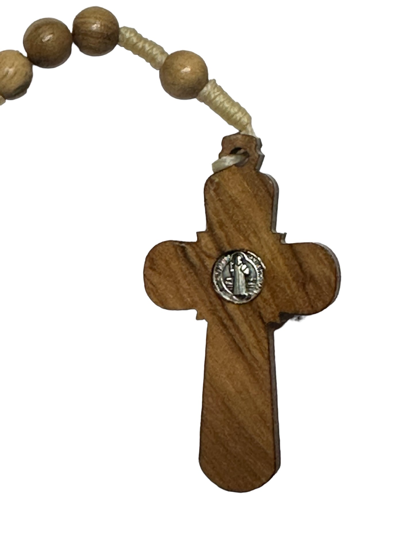 COLLANA ROSARIO IN LEGNO D'ULIVO SAN BENEDETTO