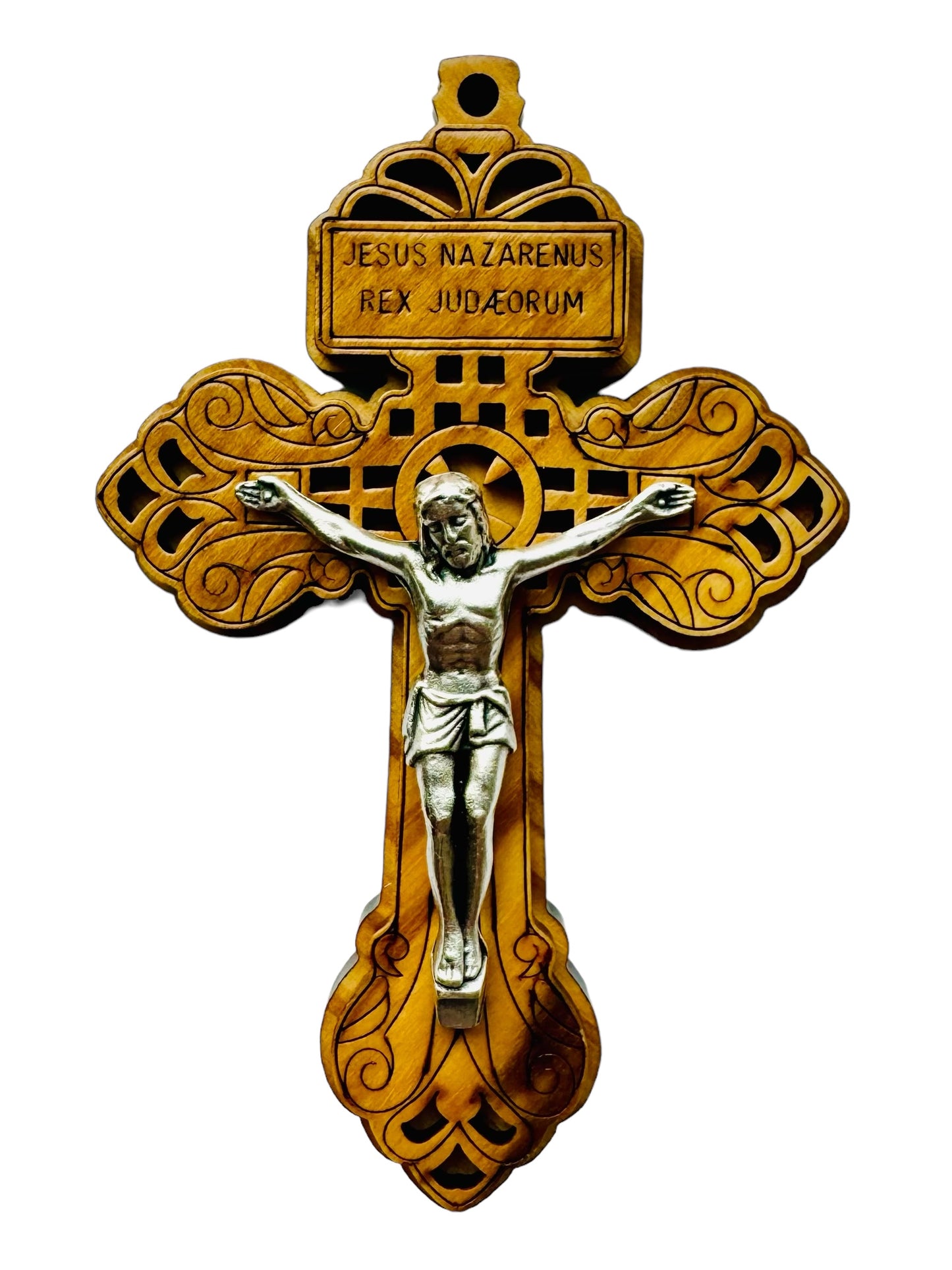 The Pardon Crucifix Olive Wood 3 1/2 x 2 1/4 Inches