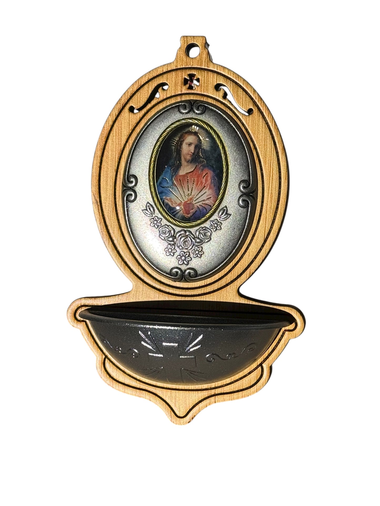 Holy Water font for wall Sacred heart of Jesus