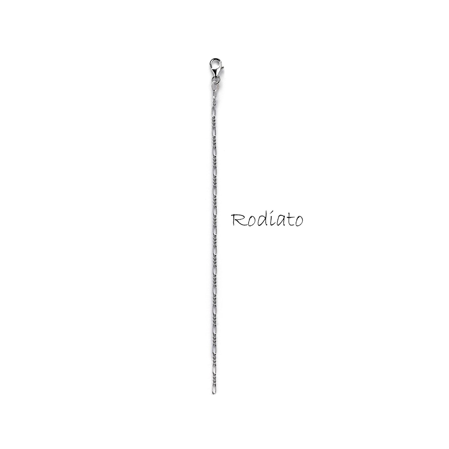 Medalla de la Virgen Milagrosa en plata Rodiada 925 ovalada mm.23 Con Cadena de Plata 925 de 23,5 pulgadas