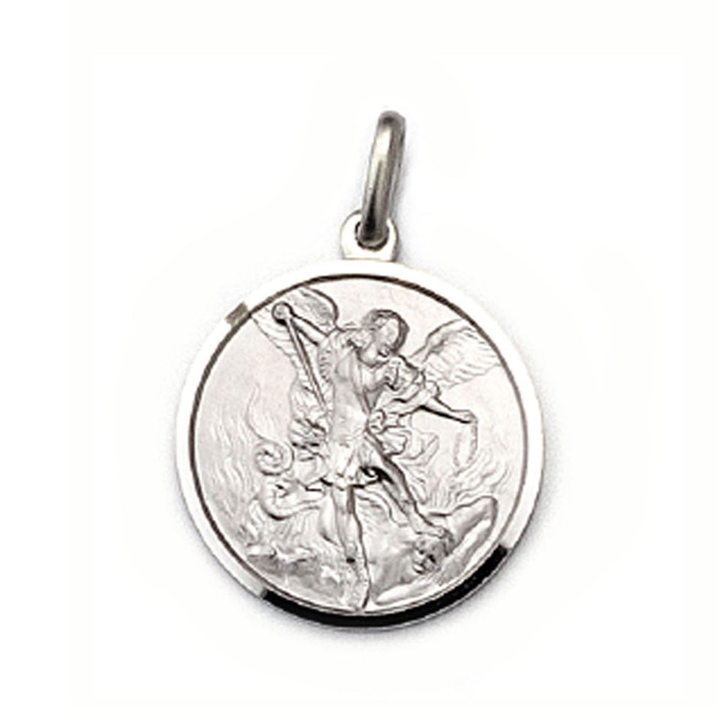 Medalla de San Miguel en Plata Rodiada 925 ø mm.21 Con Cadena