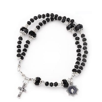 Rosario pulsera medalla milagrosa Negro