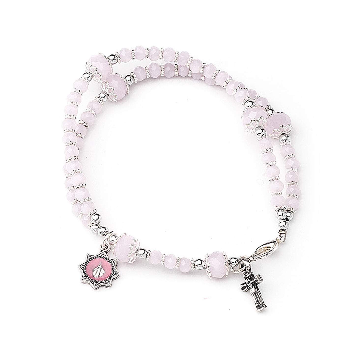 Rosary bracelet miraculous Pink