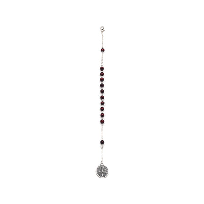 Saint Benedict Bracelet Brown wood beads