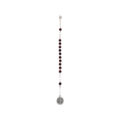 Pulsera San Benito Cuentas de madera marrón