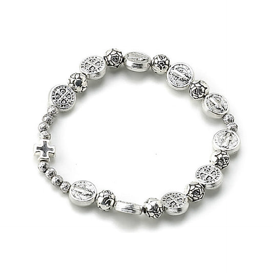 Bracciale elastico San Benedetto in metallo