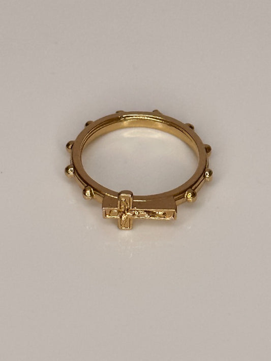 Metal Ring with Cross