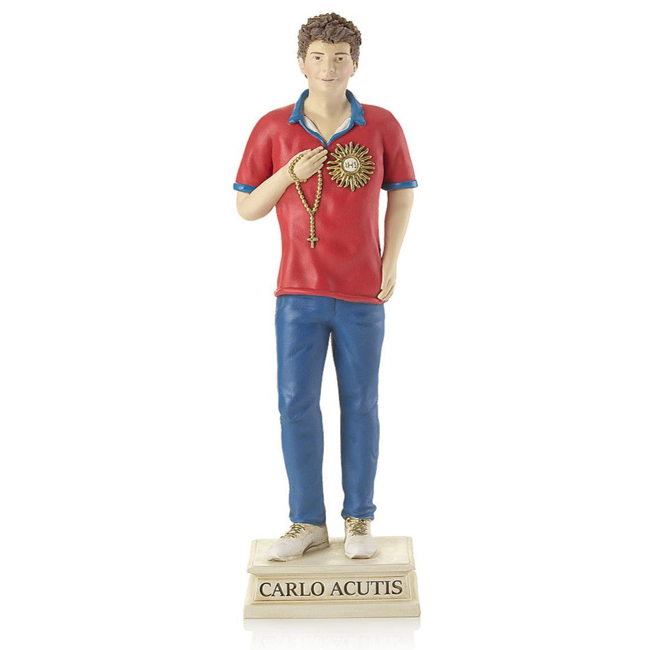 Estatua de resina de San Carlo Acutis de 7,8 pulgadas