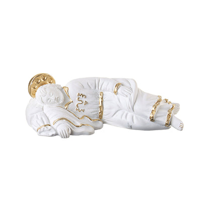 Estatua durmiente de San José de resina blanca de 8,2 pulgadas