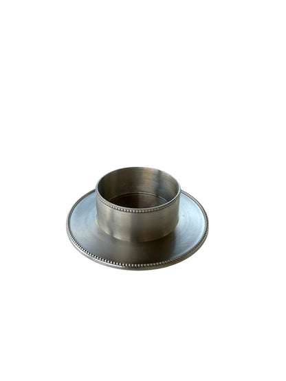 Portavelas de metal plateado – Hecho a mano en Alemania