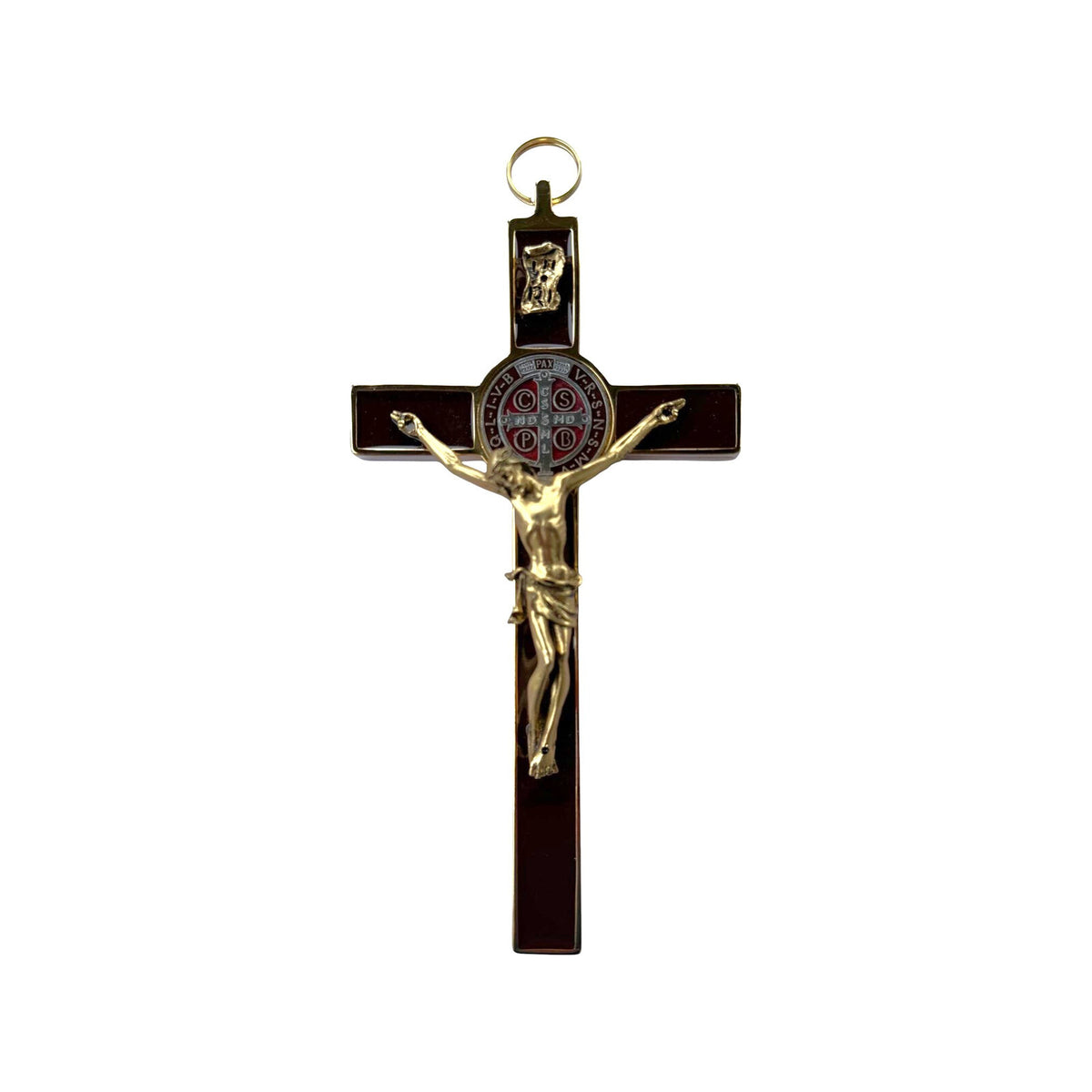 Claudio Cipolletti wall crucifix with gold-tone corpus