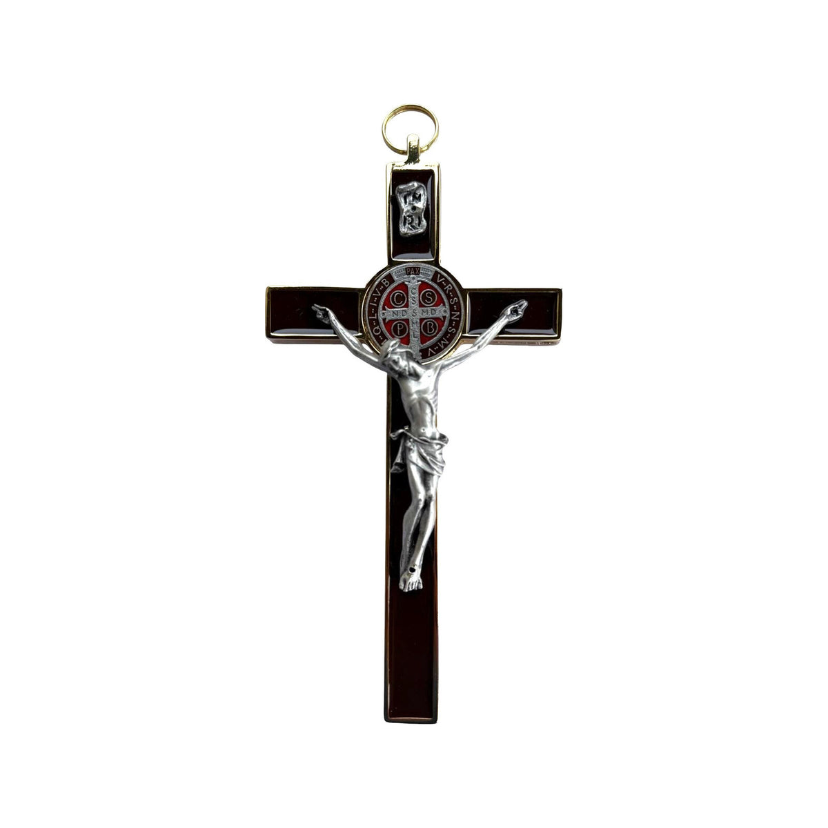 Claudio Cipolletti wall crucifix with silver-tone corpus