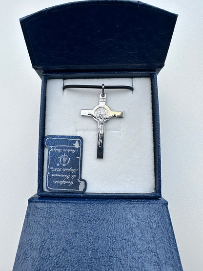 Crocifisso San Benedetto Argento 925