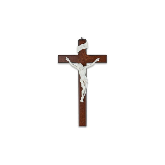 Large glow-in-the-dark birch wood crucifix