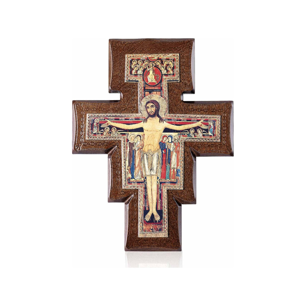 Large San Damiano Italian wood cross