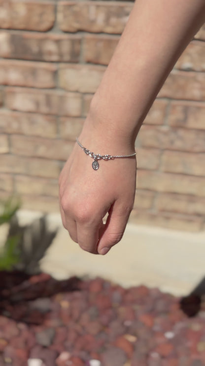 Bracelet in Rhodium/ Silver 925 with Miraculous Madonna