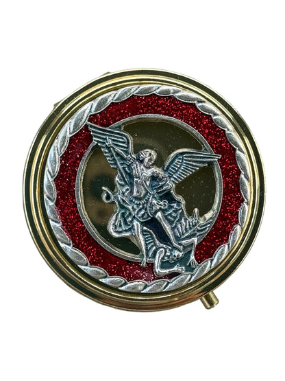 Rosario devocional de San Miguel Arcángel con estuche metálico