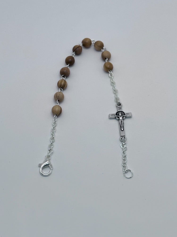 Saint Benedict Bracelet Olive wood beads
