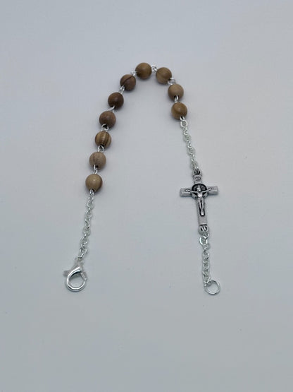 Saint Benedict Bracelet Olive wood beads