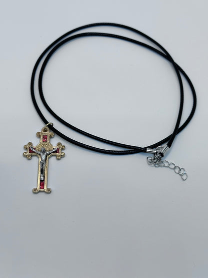 St Benedict Crucifix Black /Red